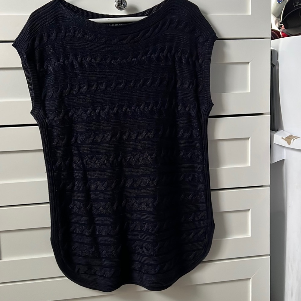 Ralph Lauren, Navy sweater tunic, small